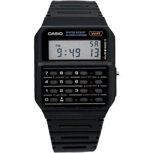 Casio Men's Black Twin Cept Data Bank Water Resistant Resin Watch Ca-53w-1z